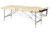 Массажный стол BodyFit 2 секции алюминиевый, бежевый 60 см
