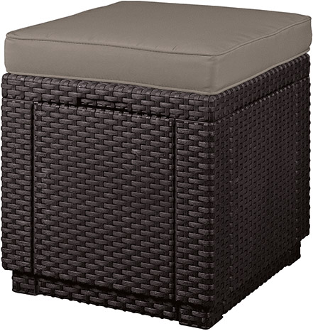 Пуфик Куб с подушкой (Cube with cushion, коричневый)