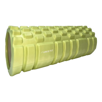 Ролик массажный для йоги и фитнеса UNIX Fit 45 см (зеленый)
