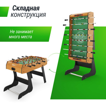 Игровой стол складной UNIX Line Футбол - Кикер (122х61 cм, Wood)
