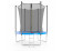Батут с защитной сеткой DFC JUMP4FUN 6 ft (синий, с лестницей)