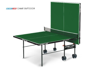 Стол теннисный Start Line Game Всепогодный с сеткой (Зелёный)