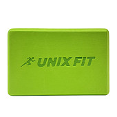 Блок для йоги и фитнеса UNIX Fit 1 шт (зеленый)