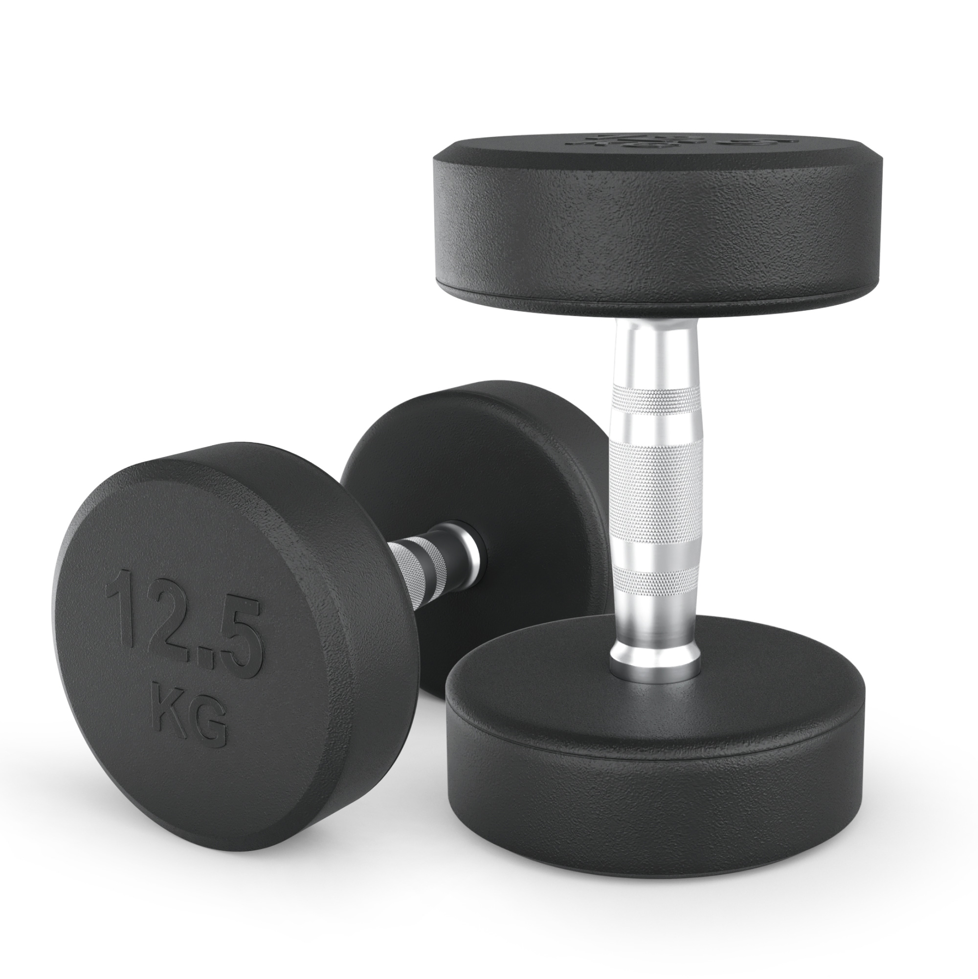 Гантели круглые обрезиненные UNIX Fit PRO (12.5 кг, 2 шт)