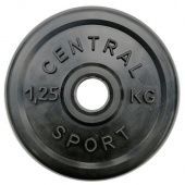 Диск обрезиненный Central Sport 1,25кг 26мм