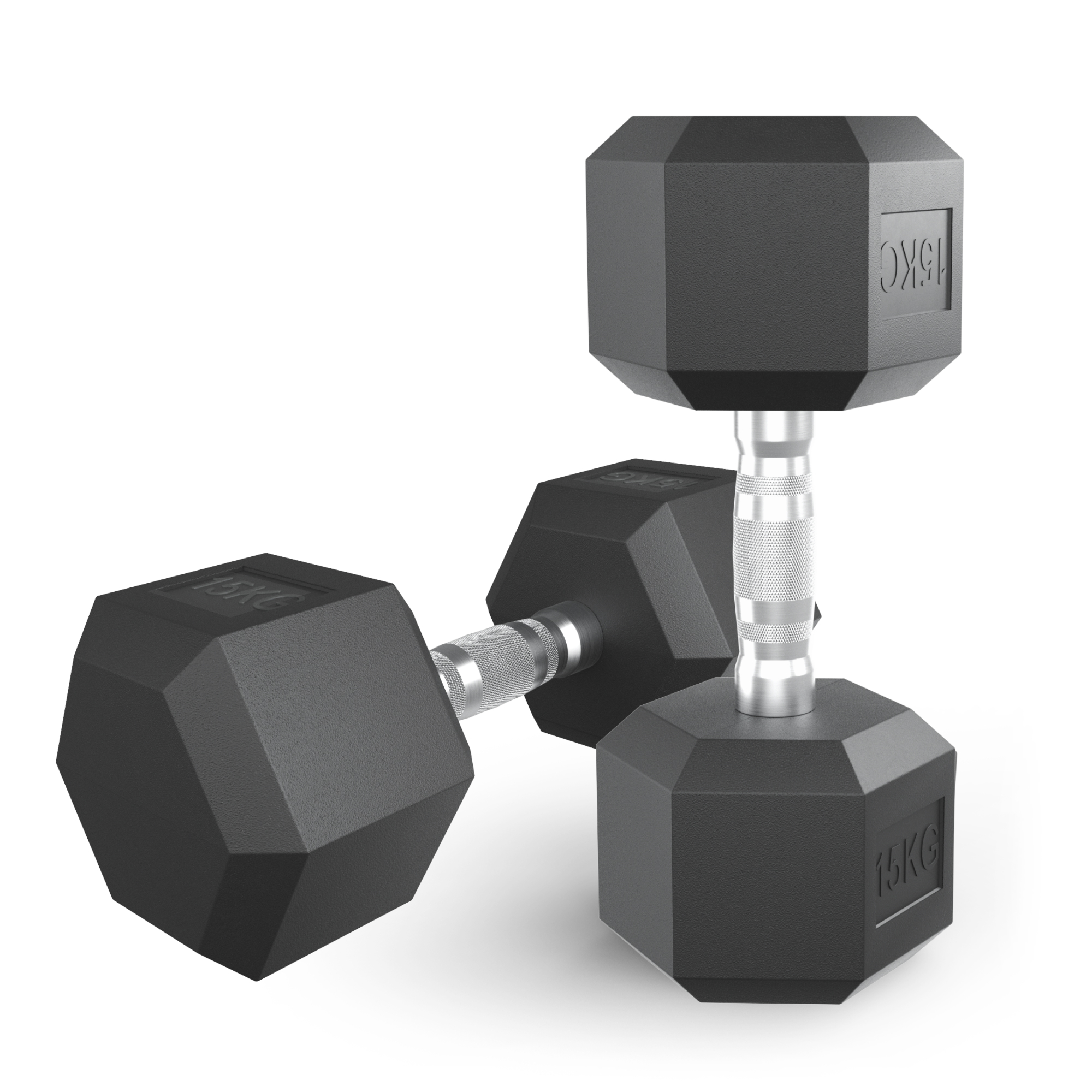 Гантели гексагональные обрезиненные UNIX Fit (15 кг, 2 шт)