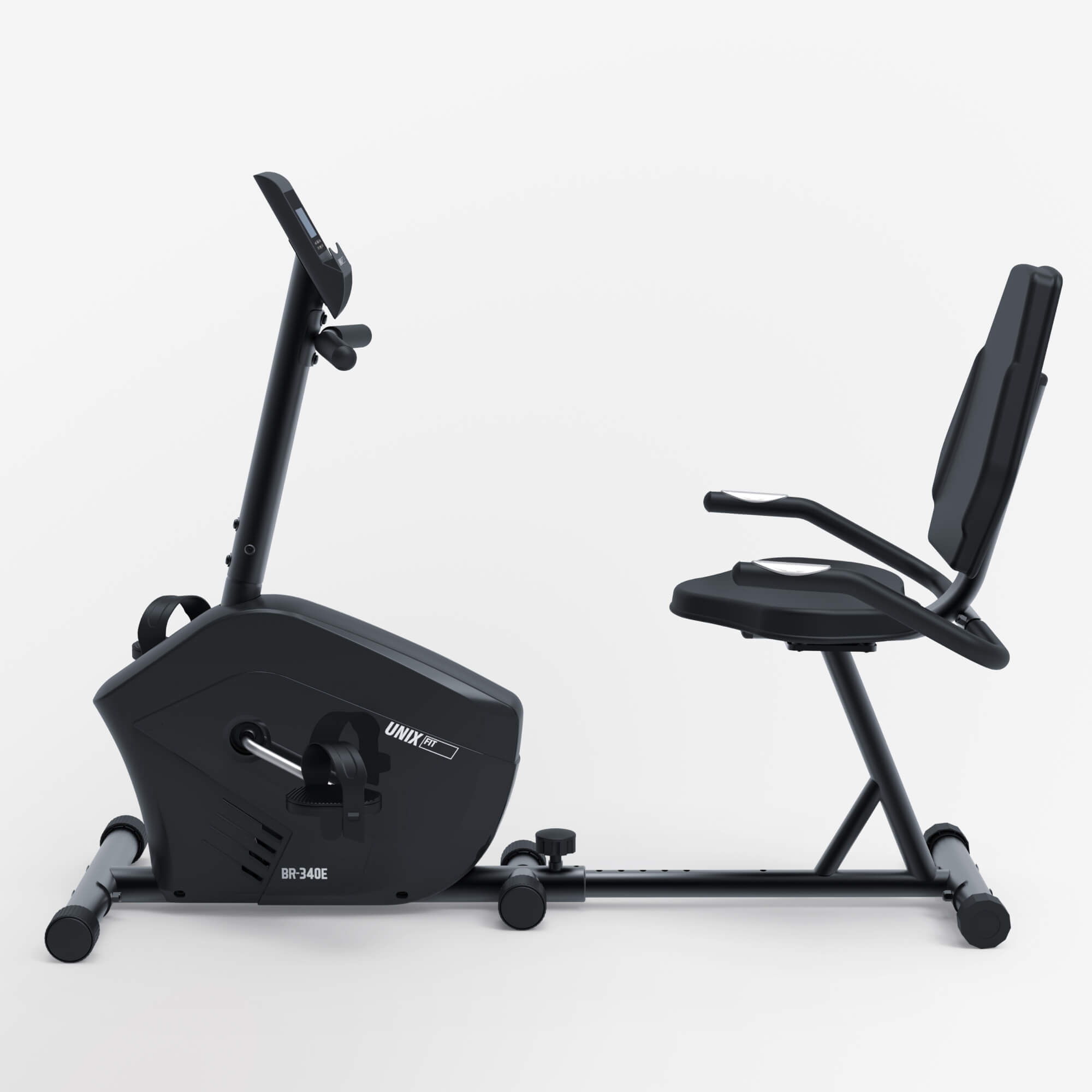 Горизонтальный велотренажер UNIX Fit BR-340E Compact (черный)