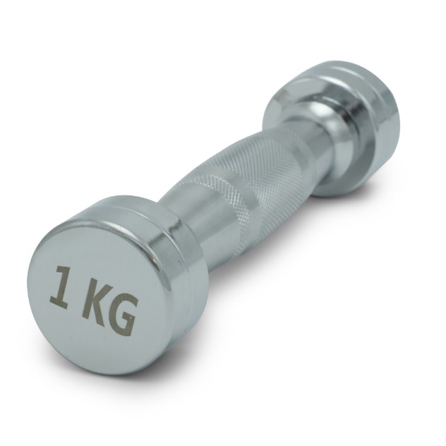 Гантели UNIX Fit PRO круглые, хромированные (1 кг, 2 шт)