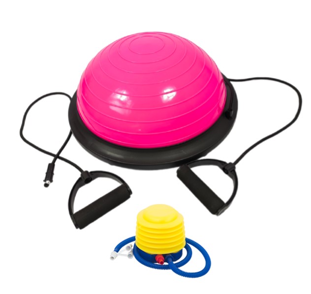 Балансировочная платформа AMETIST BOSU ball 45 см (розовый)