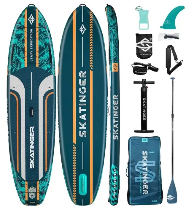 Сапборд Skatinger Leafy Expedition Green Base