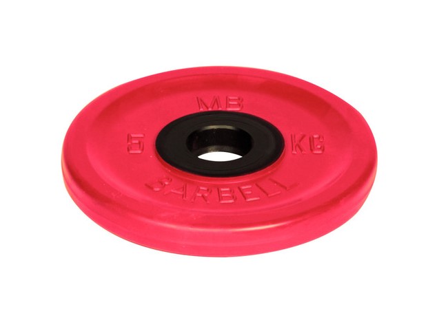 Диск олимпийский Barbell d51 мм (цветной, 5 кг)