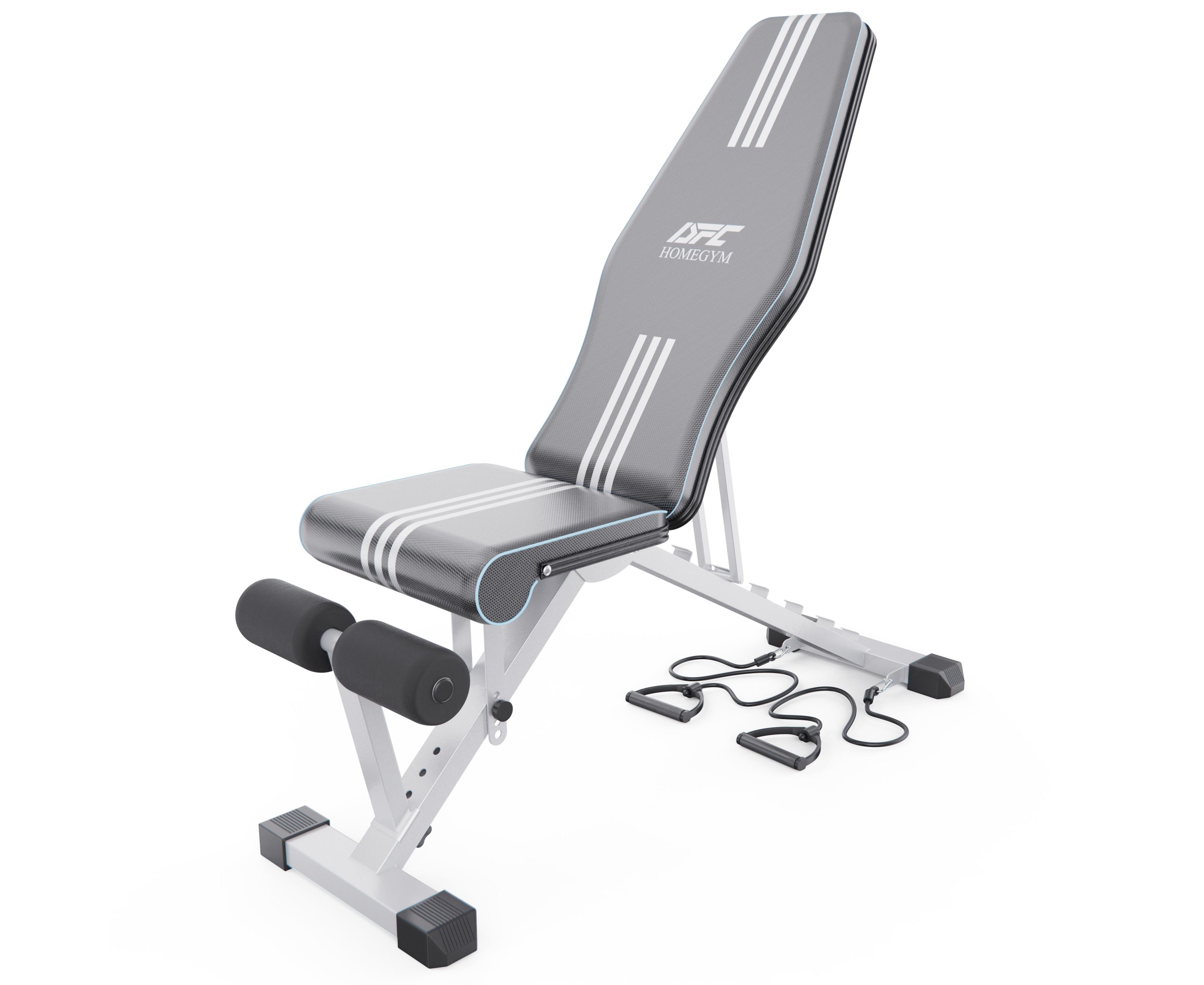 Скамья универсальная с эспандерами DFC DT029