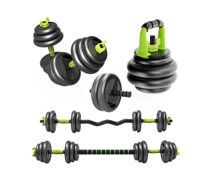 Набор гантелей со штангой и гирями AMETIST 7 в 1 (30 кг)