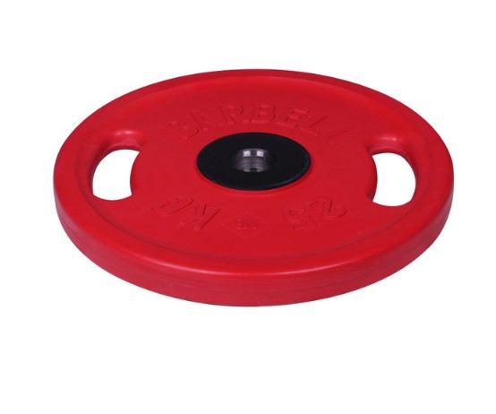 Диск олимпийский Barbell с ручками d51 мм (цветной, 25 кг)