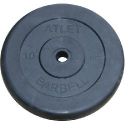 Диск обрезиненный BARBELL ATLET 10 кг / диаметр 31 мм