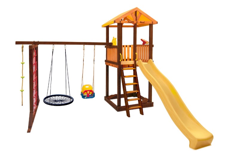 Игровой комплекс Perfetto sport «Pitigliano-9» + качели Паутина