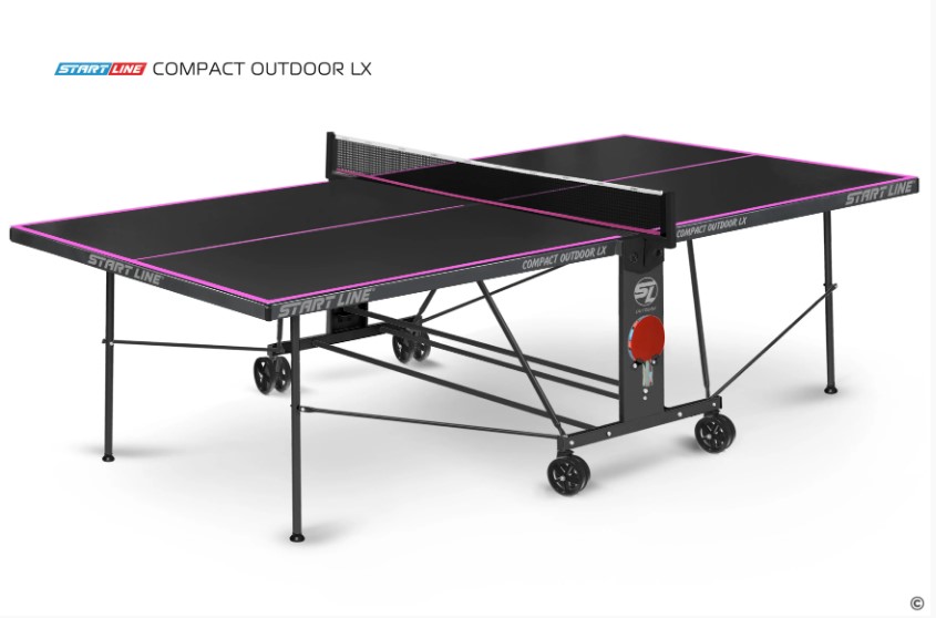 Стол теннисный Start Line Compact-2 LX Всепогодный (Черный)
