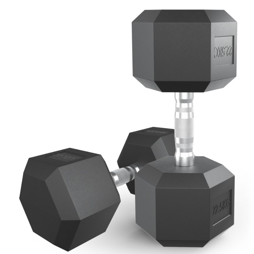 Гантели гексагональные обрезиненные UNIX Fit (22.5 кг, 2 шт)