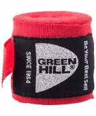 Бинт боксерский Green Hill BP-6232c, 3,5м, эластик, красный