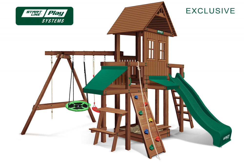 Детский городок Start Line Play EXCLUSIVE премиум Кедр (green)