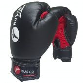 Перчатки бокс. RUSCO SPORT кож.зам. черные