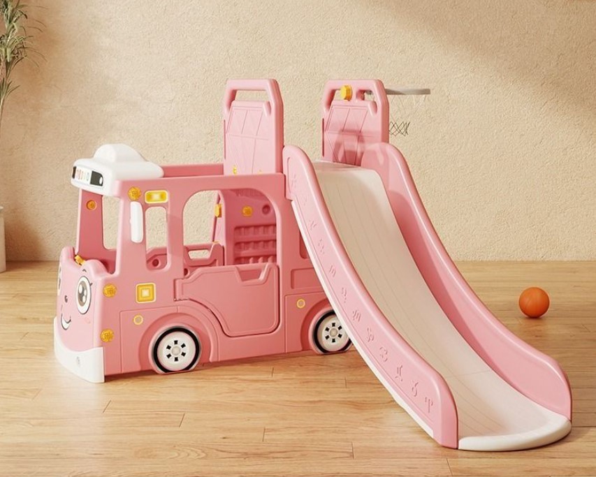 Горка-комплекс Sundays Автобус WJ-A10038 (розовый)