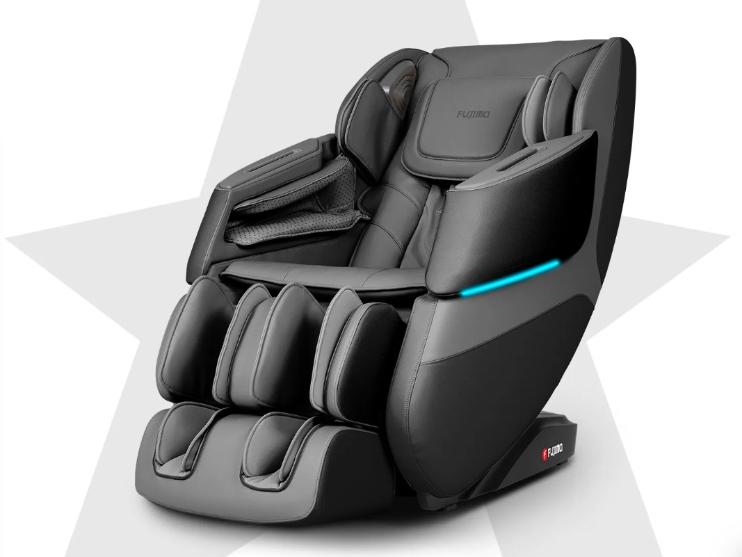 Просторное массажное кресло FUJIMO DISCOVERY 3D XL (серый)