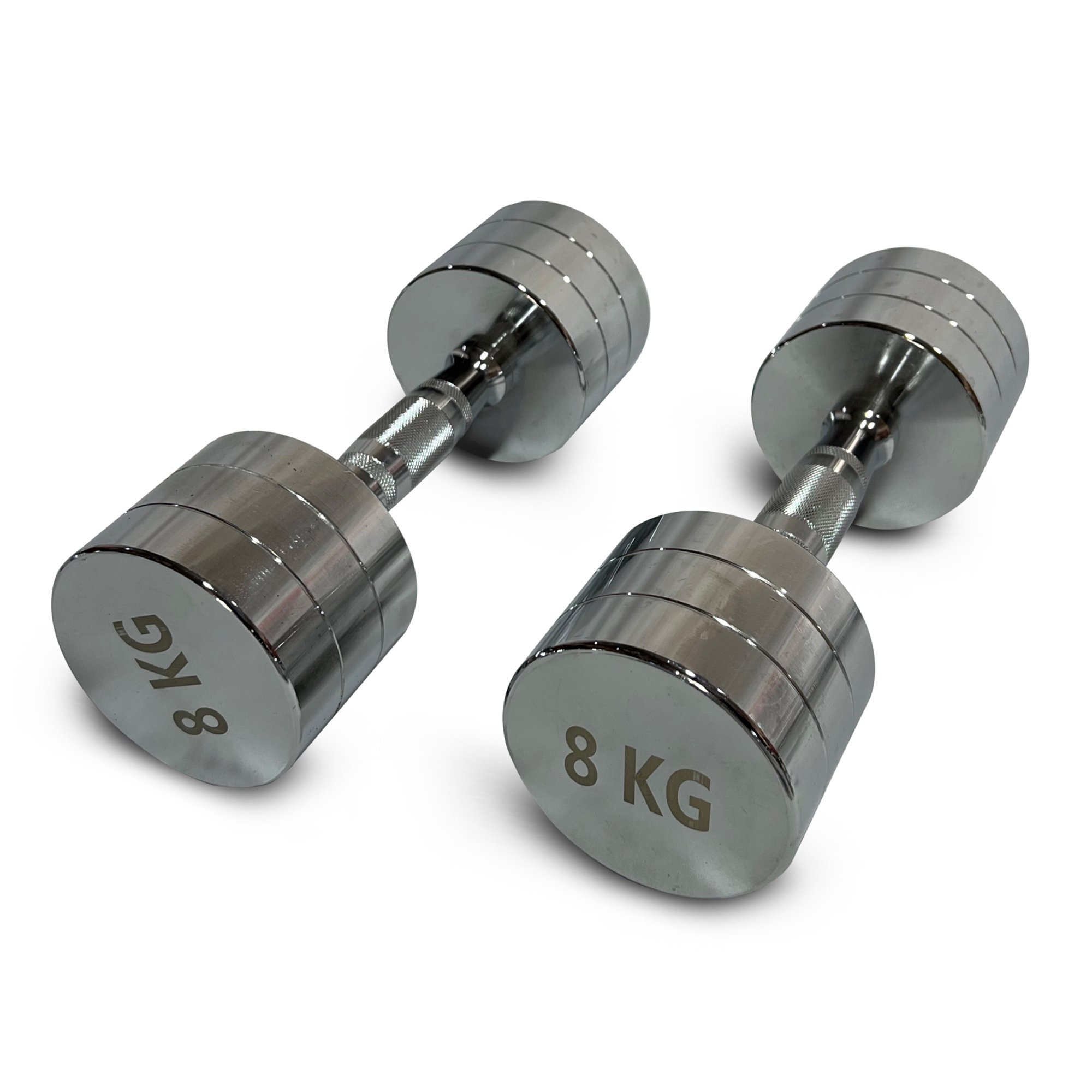 Гантели UNIX Fit PRO круглые, хромированные (8 кг, 2 шт)
