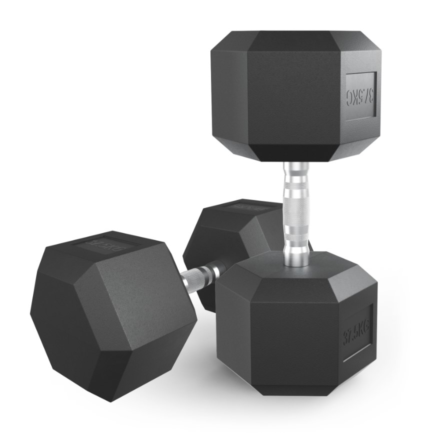 Гантели гексагональные обрезиненные UNIX Fit (37.5 кг, 2 шт)