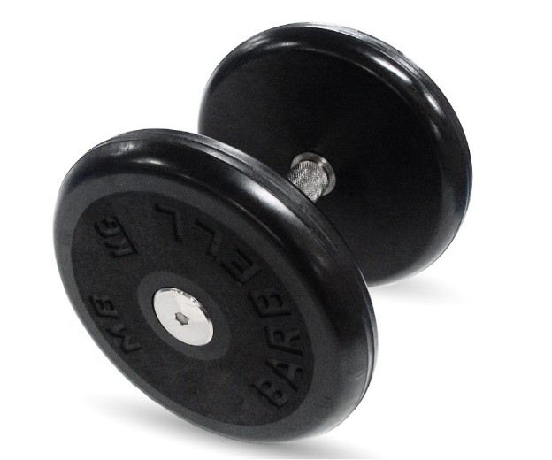 Гантель BARBELL "классик" (с вращающейся ручкой хром, 6 кг)