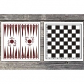Доска картонная двухстороняя: шахматы, шашки, нарды