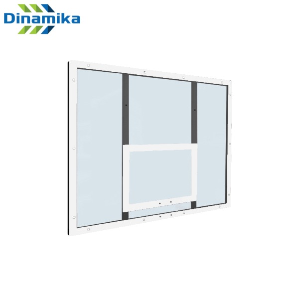 Баскетбольный щит Dinamika ZSO-002094, поликарбонат на раме (белая разметка)