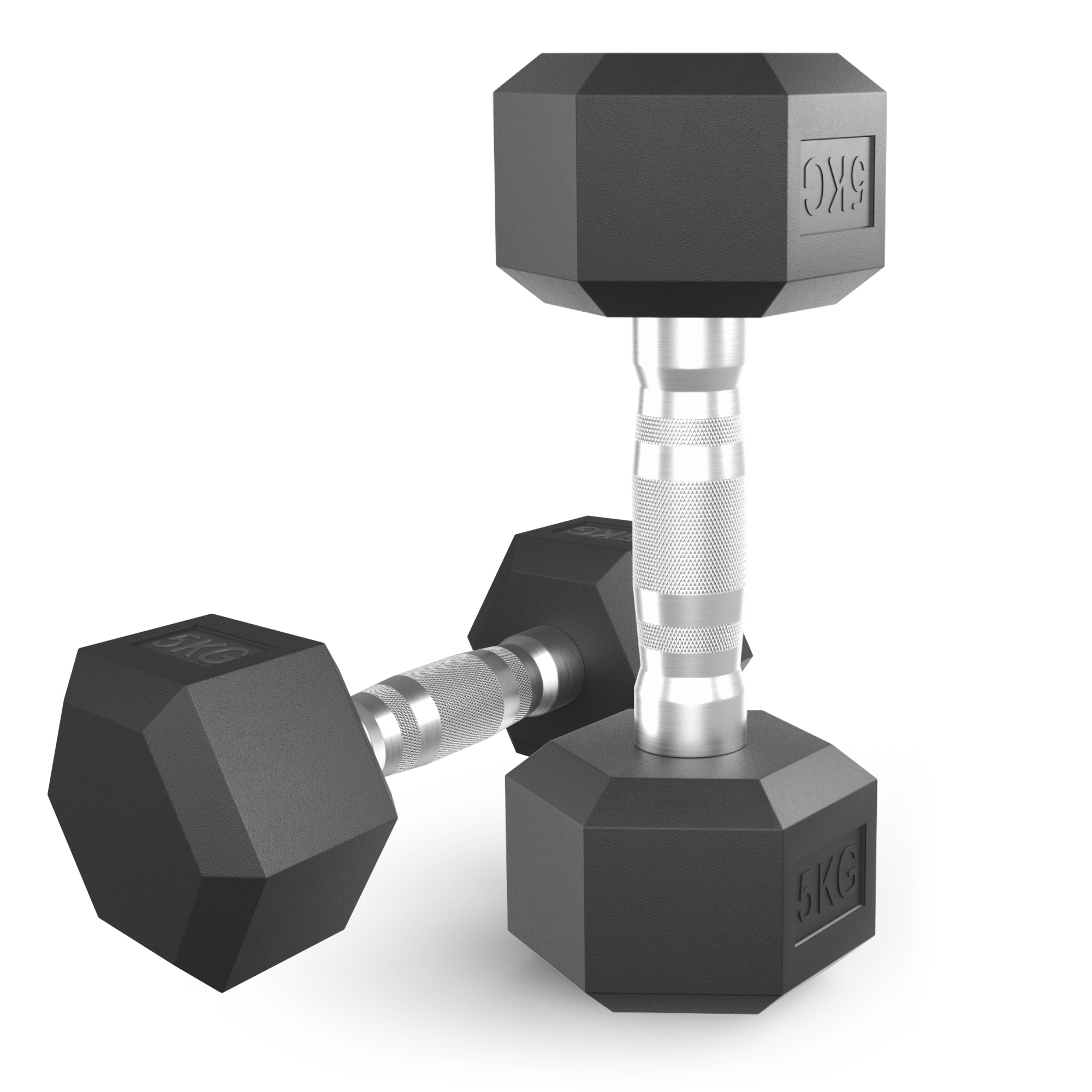 Гантели гексагональные обрезиненные UNIX Fit (5 кг, 2 шт)