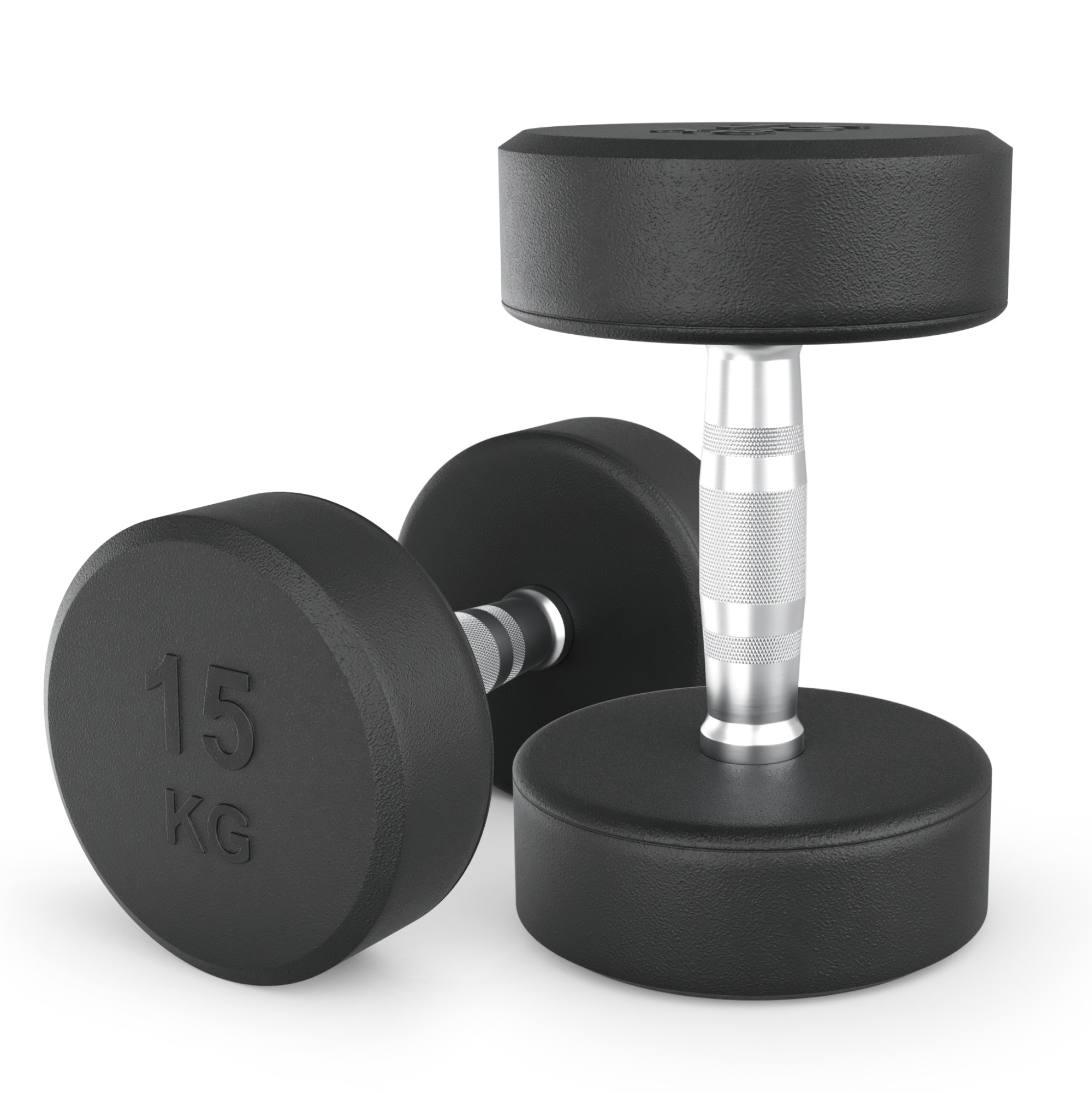 Гантели круглые обрезиненные UNIX Fit PRO (15 кг, 2 шт)