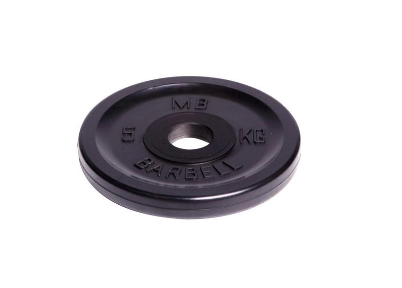 Диск олимпийский Barbell d51 мм (черный, 5 кг)