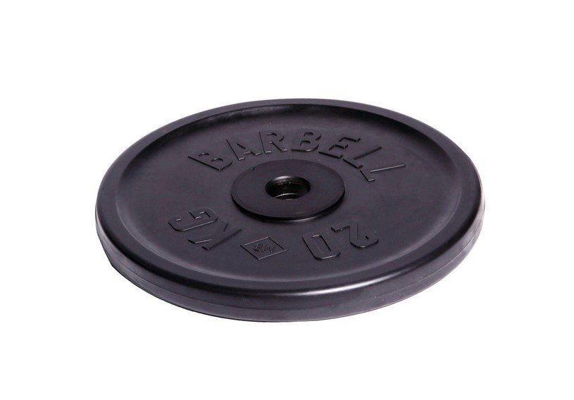 Диск олимпийский Barbell d51 мм (черный, 20 кг)