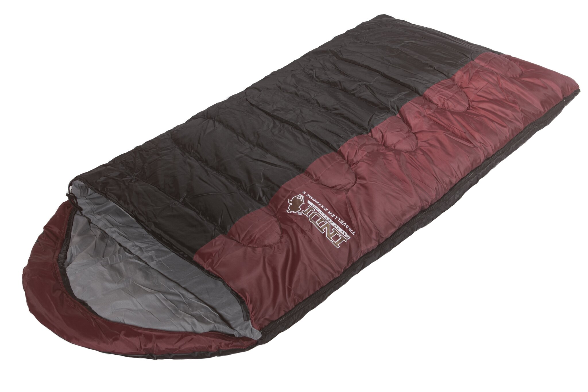 Спальный мешок INDI Traveller Extreme L-zip (красный)