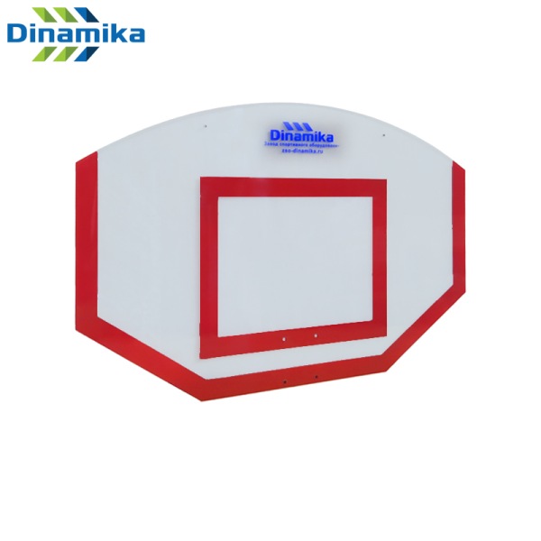 Стритбольный щит Dinamika ZSO-002113 поликарбонат (красная разметка)