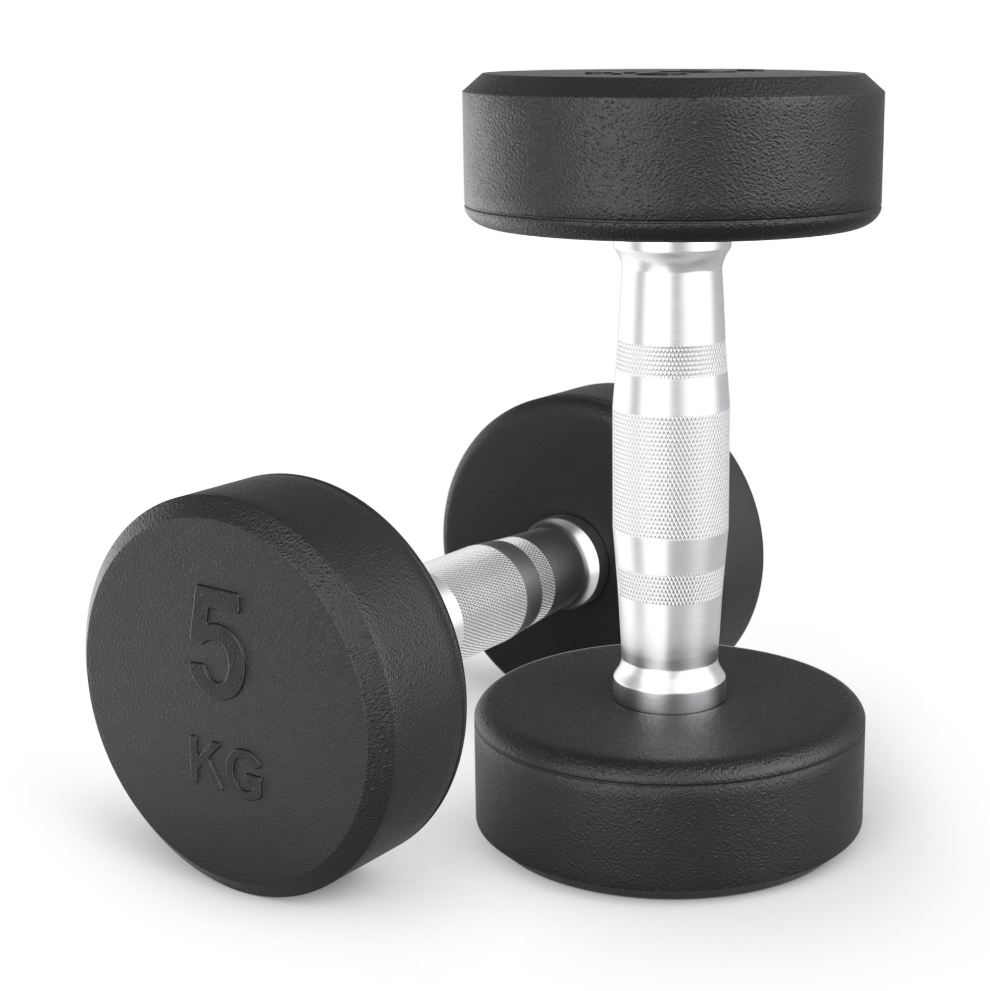 Гантели круглые обрезиненные UNIX Fit PRO (5 кг, 2 шт)