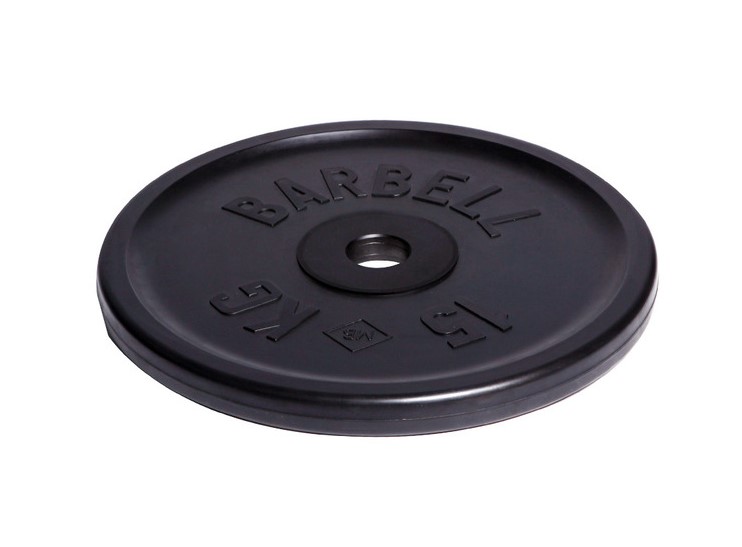 Диск олимпийский Barbell d51 мм (черный, 15 кг)