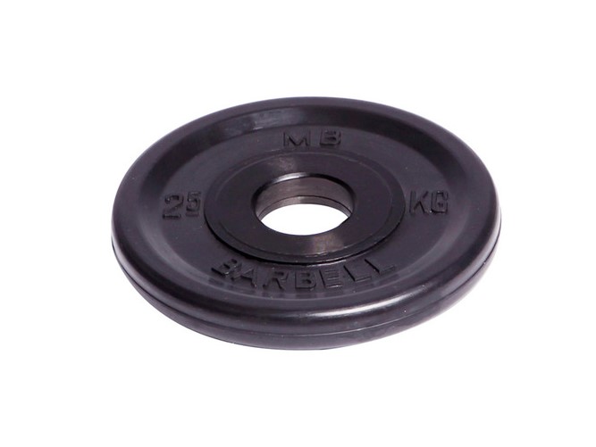 Диск олимпийский Barbell d51 мм (черный, 2.5 кг)