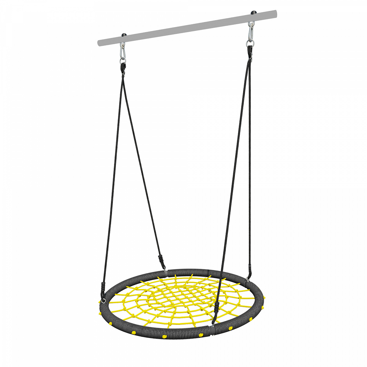 Качели ГНЕЗДО-СЕТКА Romana 1.Д-26.16 (черный/желтый, 100 см)