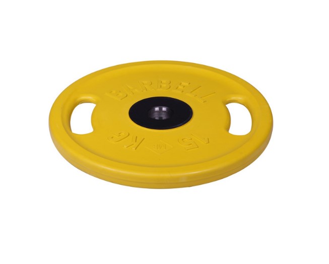 Диск олимпийский Barbell с ручками d51 мм (цветной, 15 кг)