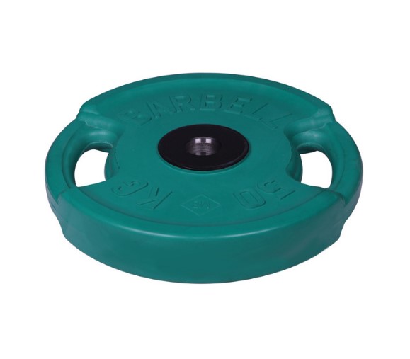 Диск олимпийский Barbell с ручками d51 мм (цветной, 50 кг)