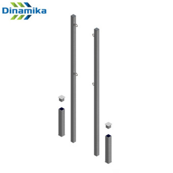 Стойки для бадминтона стационарные Dinamika ZSO-002766 (серый)