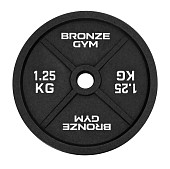 Диск олимпийский BRONZE GYM чугунный (1.25 кг)
