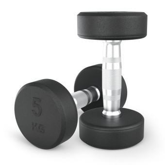 Гантели круглые обрезиненные UNIX Fit PRO (5 кг, 2 шт)