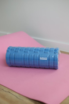 Набор для фитнеса Sundays Fitness Валик IR97435B + Коврик IR97506 (голубой, серый)