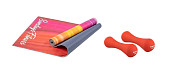 Набор для фитнеса Sundays Fitness Набор гантелей IR92004-D 2х2кг + Коврик Dunes IR97567 (красный)