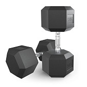 Гантели гексагональные обрезиненные UNIX Fit (35 кг, 2 шт)